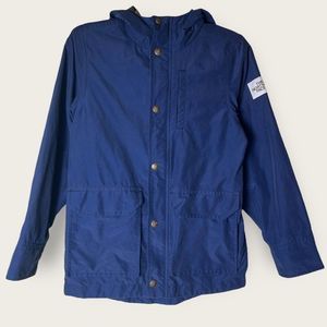 The North Face Youth Navy Nylon Blend Jacket with Hood Coat Kid's Unisex Medium